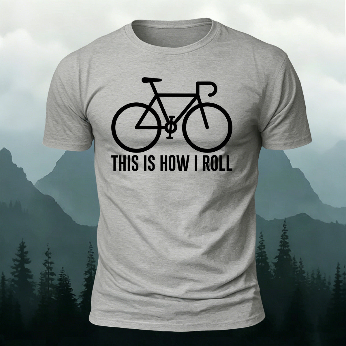 Simple Bicycle Graphic Casual Premium Cotton Tee