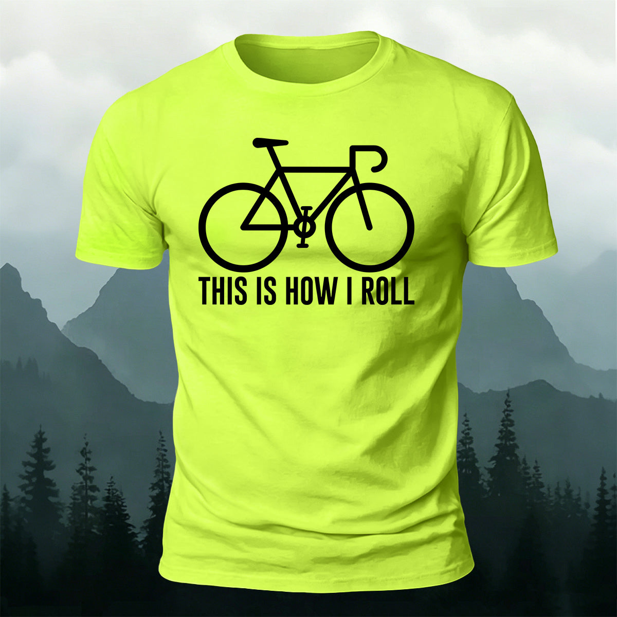 Simple Bicycle Graphic Casual Premium Cotton Tee