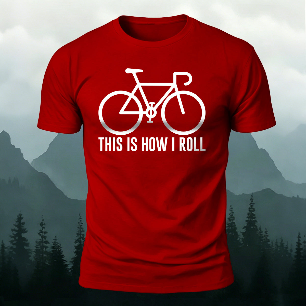 Simple Bicycle Graphic Casual Premium Cotton Tee