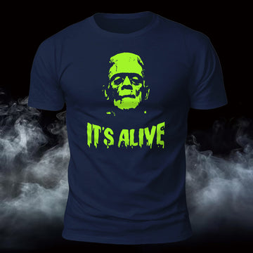 Frankenstein Is Alive Printed Short Sleeve T-Shirt