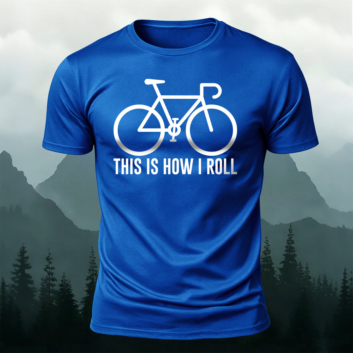 Simple Bicycle Graphic Casual Premium Cotton Tee