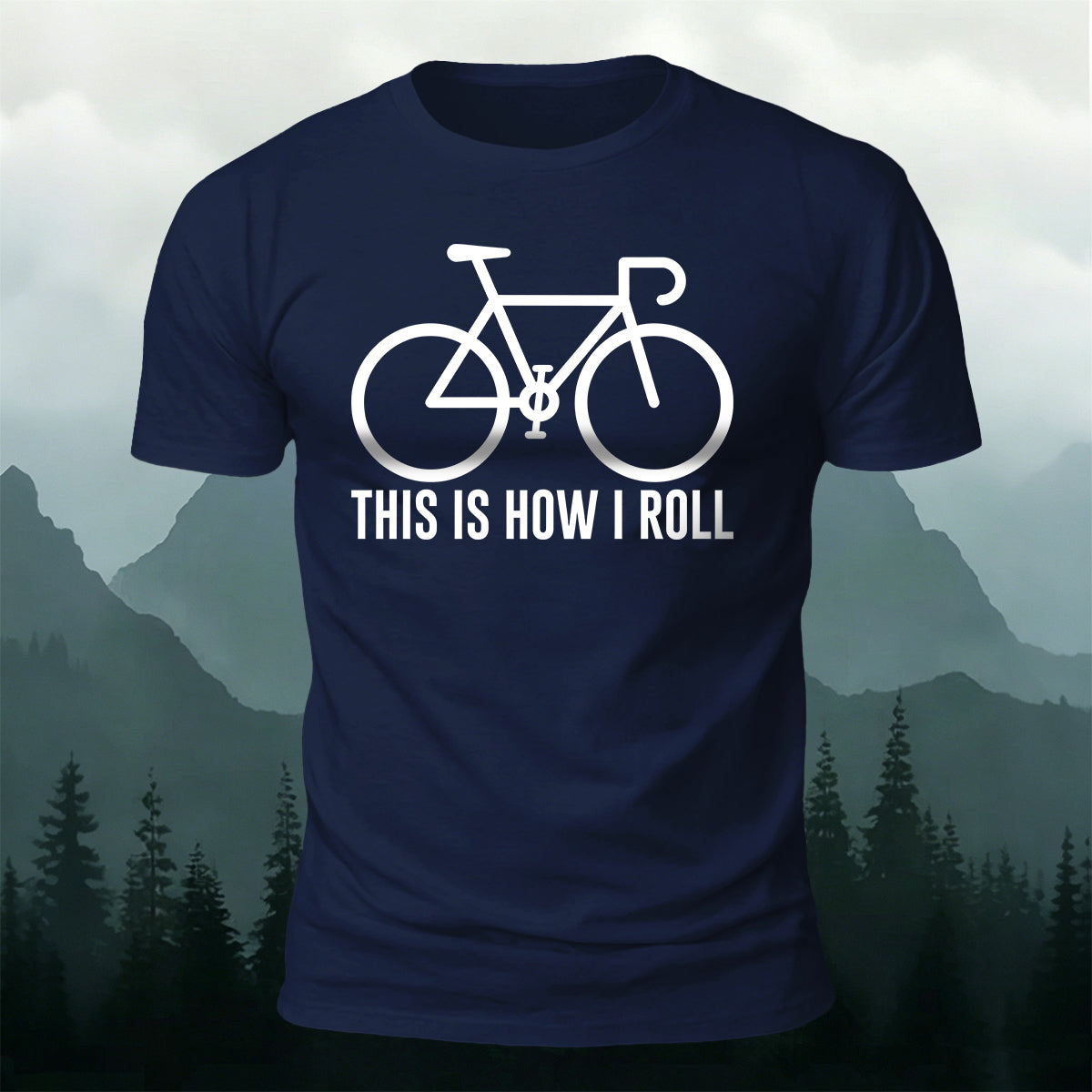 Simple Bicycle Graphic Casual Premium Cotton Tee