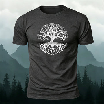 Soft Cotton Viking World Tree Totem T-Shirt