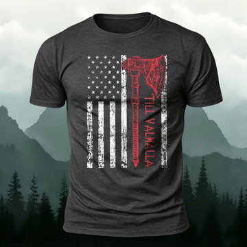 Soft Cotton Creative Flag-Print Casual T-Shirt