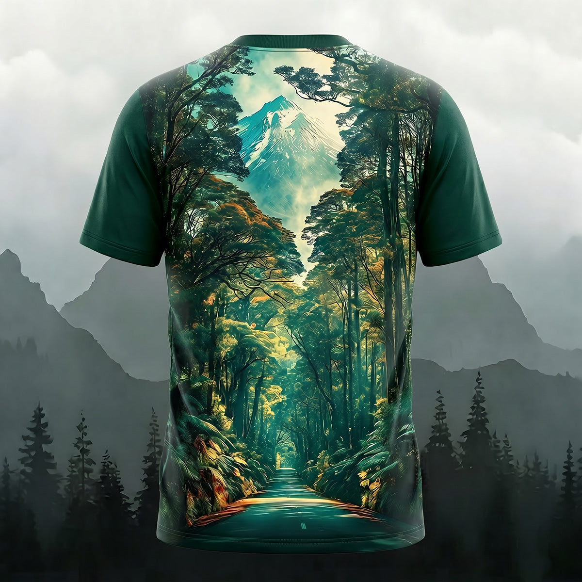 Nature Forest Print Casual Fashion T-Shirt