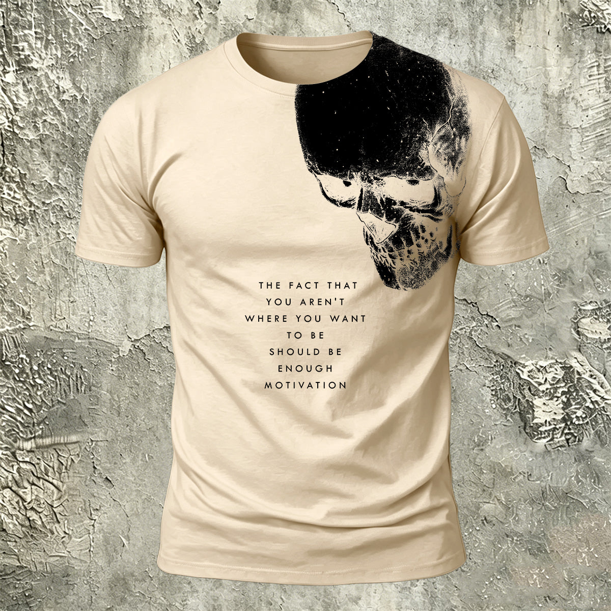 Skull Letter Print Personalized Casual Tee