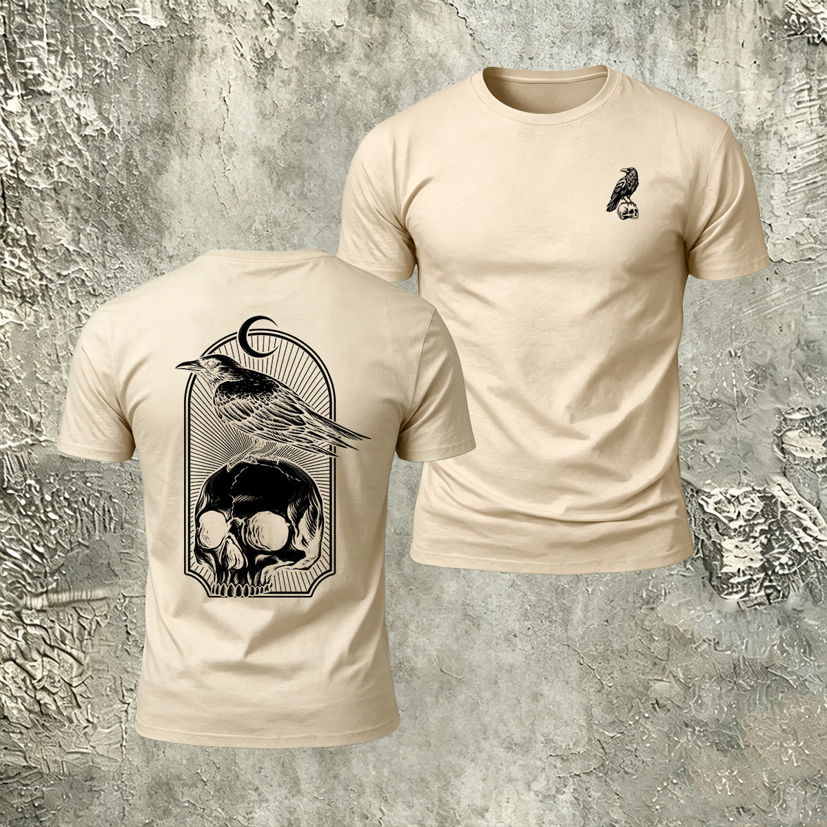 Skull Bird Casual Premium Cotton T-Shirt