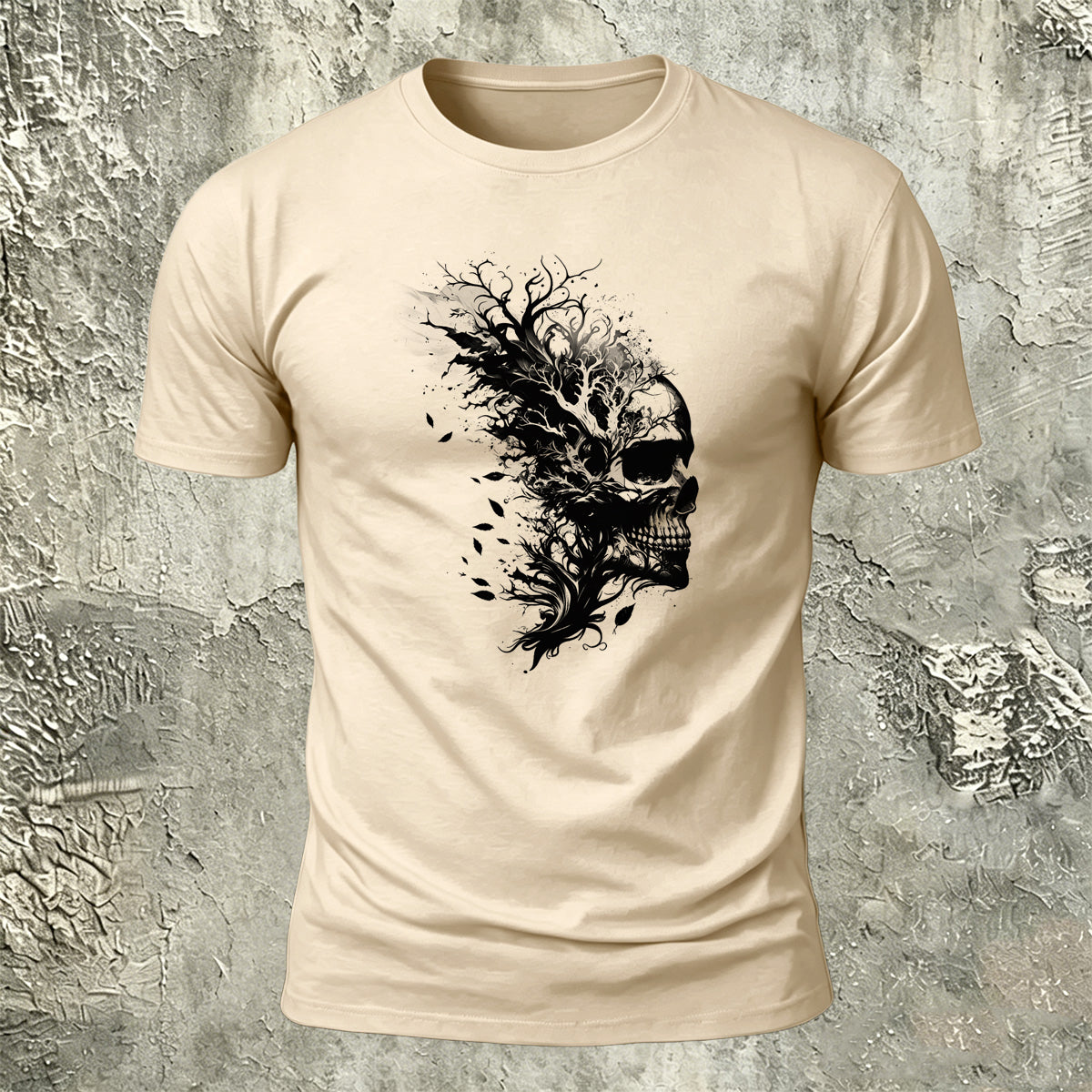 Skull Print Dark Trend 100% Cotton T-Shirt