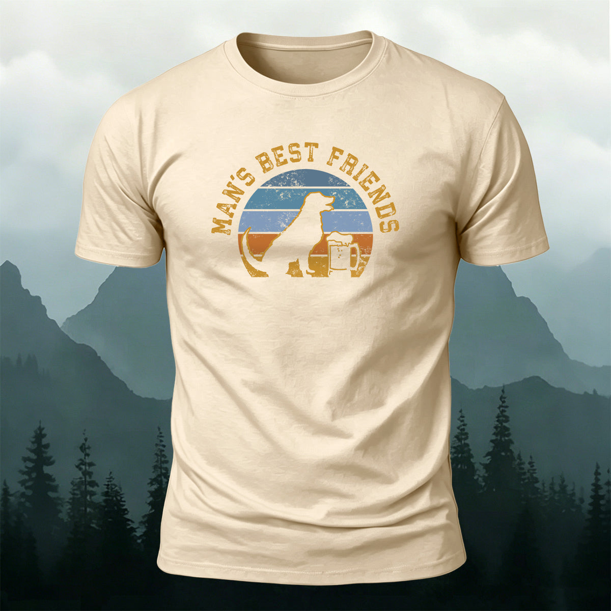 100% Cotton Man’s Best Friend Crew-Neck T-Shirt