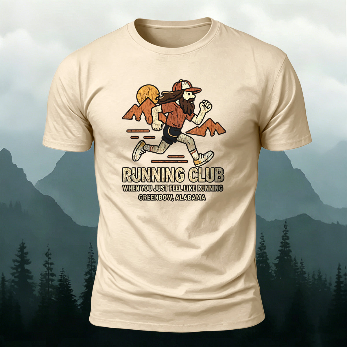 Vintage Running Casual Premium Cotton T-Shirt