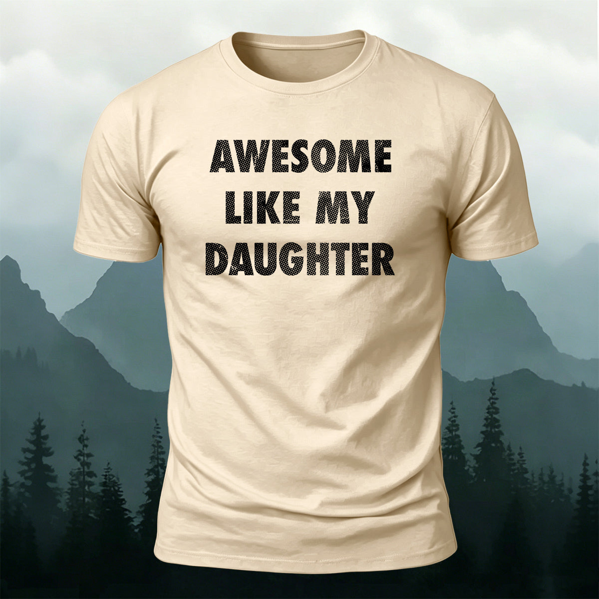100% Cotton Father Love Text Graphic Casual T-Shirt