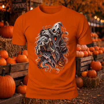 Halloween Scary Death Printed Short Sleeve T-Shirt