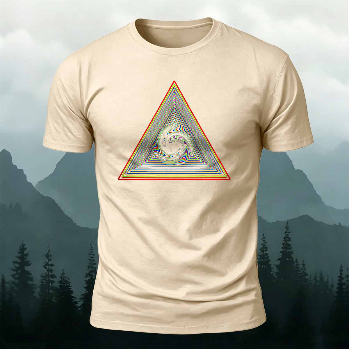 Premium Cotton Artistic Geometric Street Casual Tee