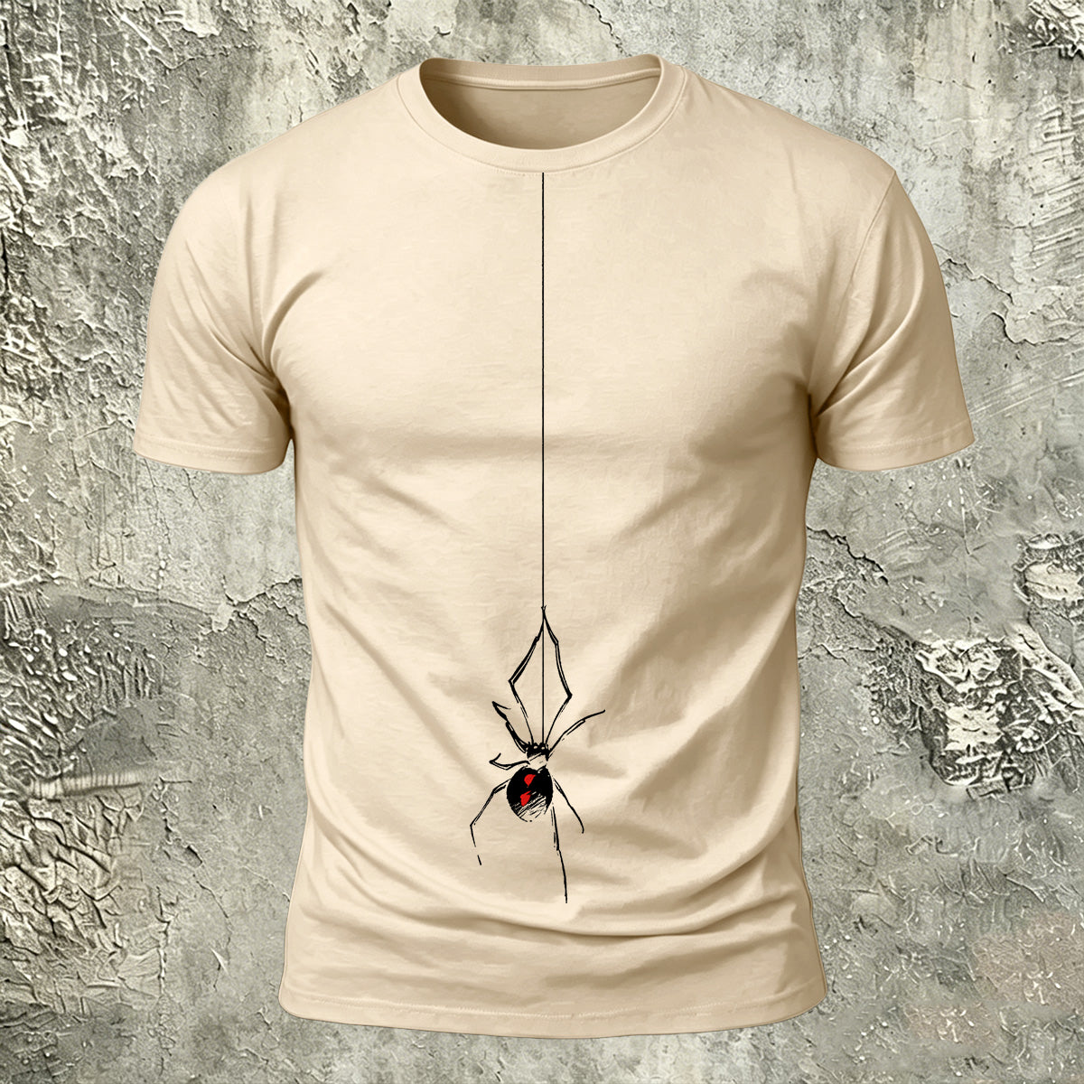 Spider Simple Print Casual 100% Cotton T-Shirt