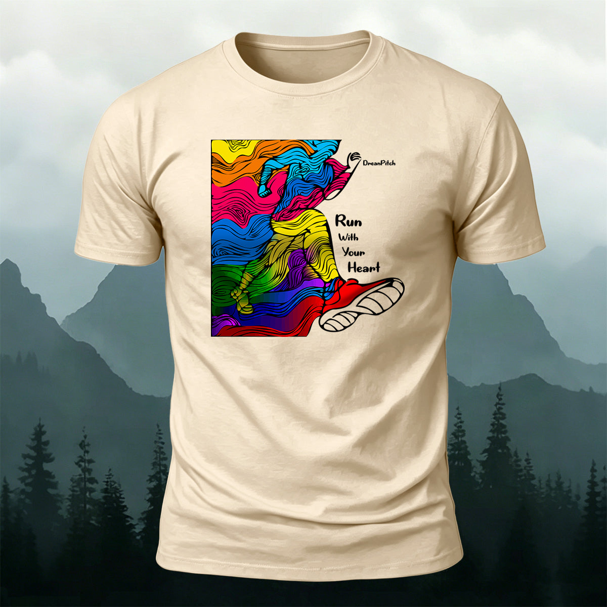 Running Enthusiasts Printed Casual Breathable Tee