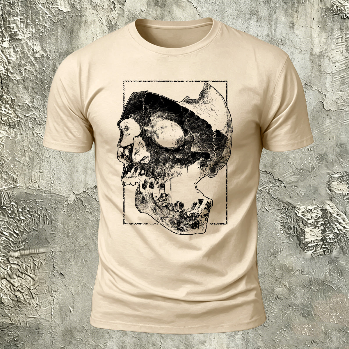 Skull Print Dark Casual Breathable T-Shirt