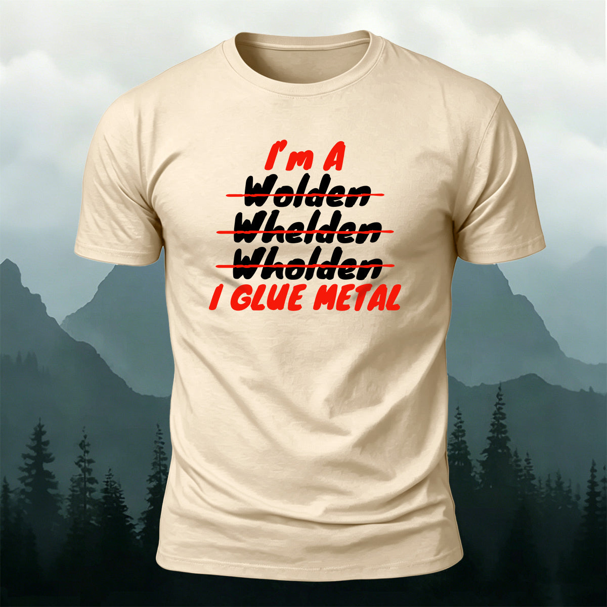Cotton Wage Worker Welder Fun Slogan Casual Tee