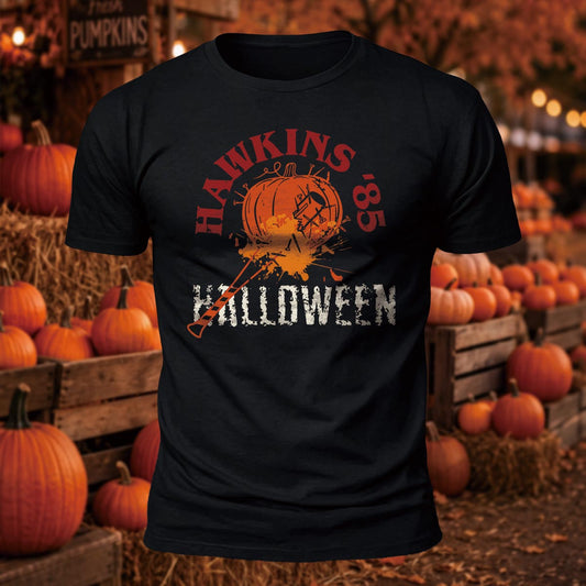 Hawkins 85 Halloween Printed Short Sleeve T-Shirt