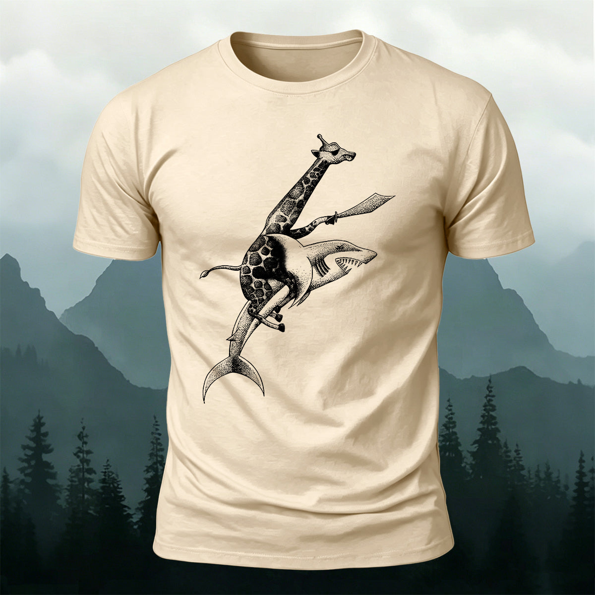 Creative Animal Prints Casual Cotton T-Shirt