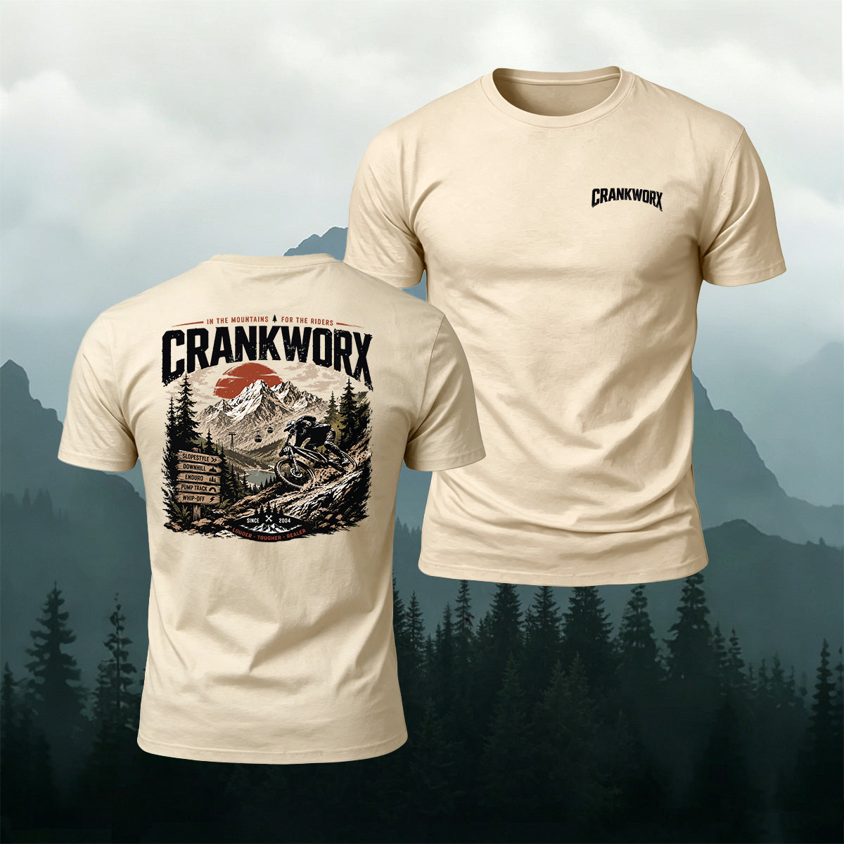 Mountain Cycling Print Trend Breathable T-Shirt