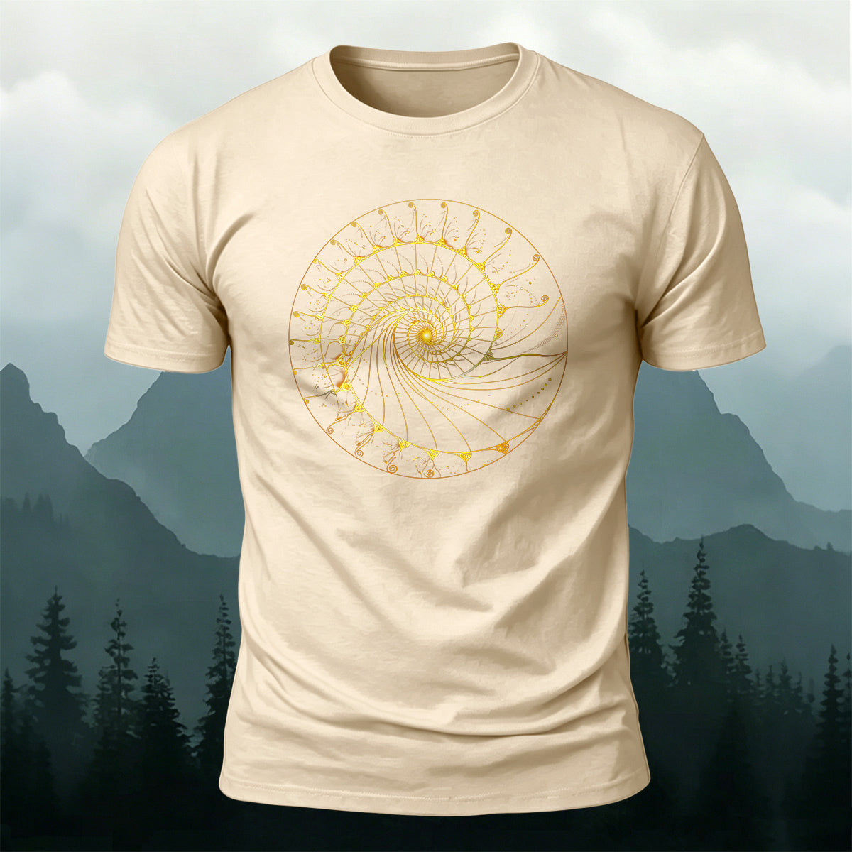 Combed Cotton Artistic Stripe Print Casual T-Shirt