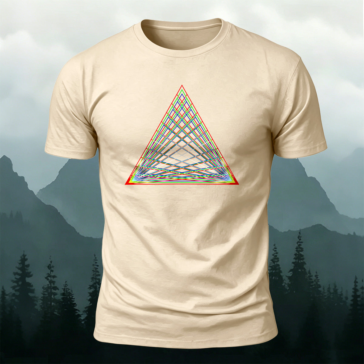 100% Cotton Abstract Geometric Simple Casual T-Shirt