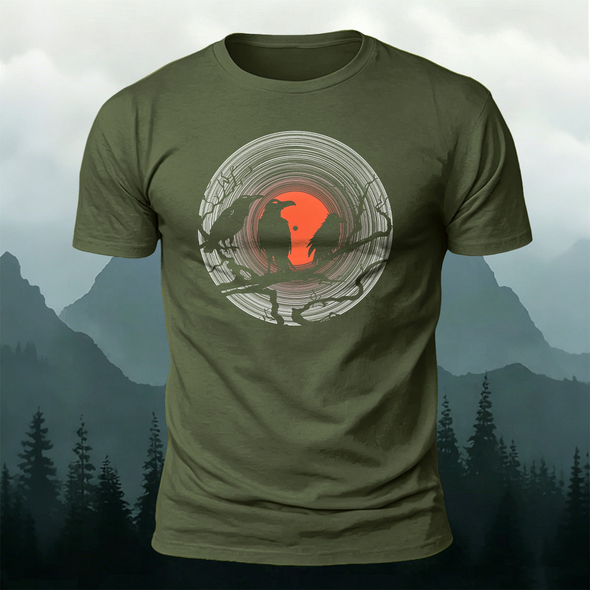 Music Bird Creative Print Casual Premium Cotton Tee