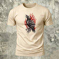 Bird Skull Natural Casual 100% Cotton T-Shirt