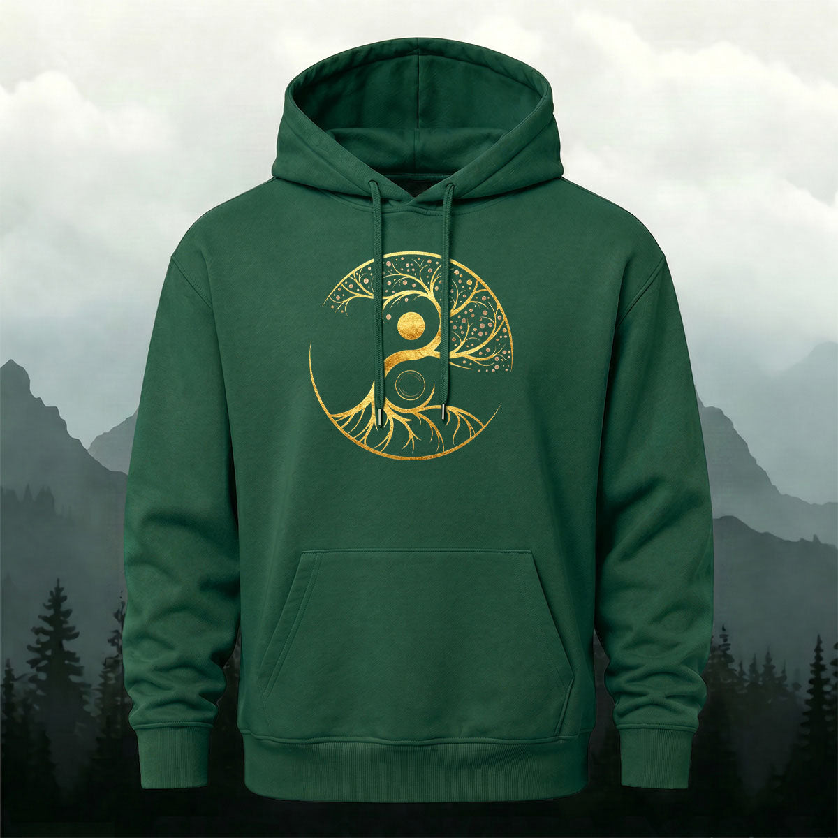 Cotton Blend Creative Artistic Tree Comfortable Hoodie
