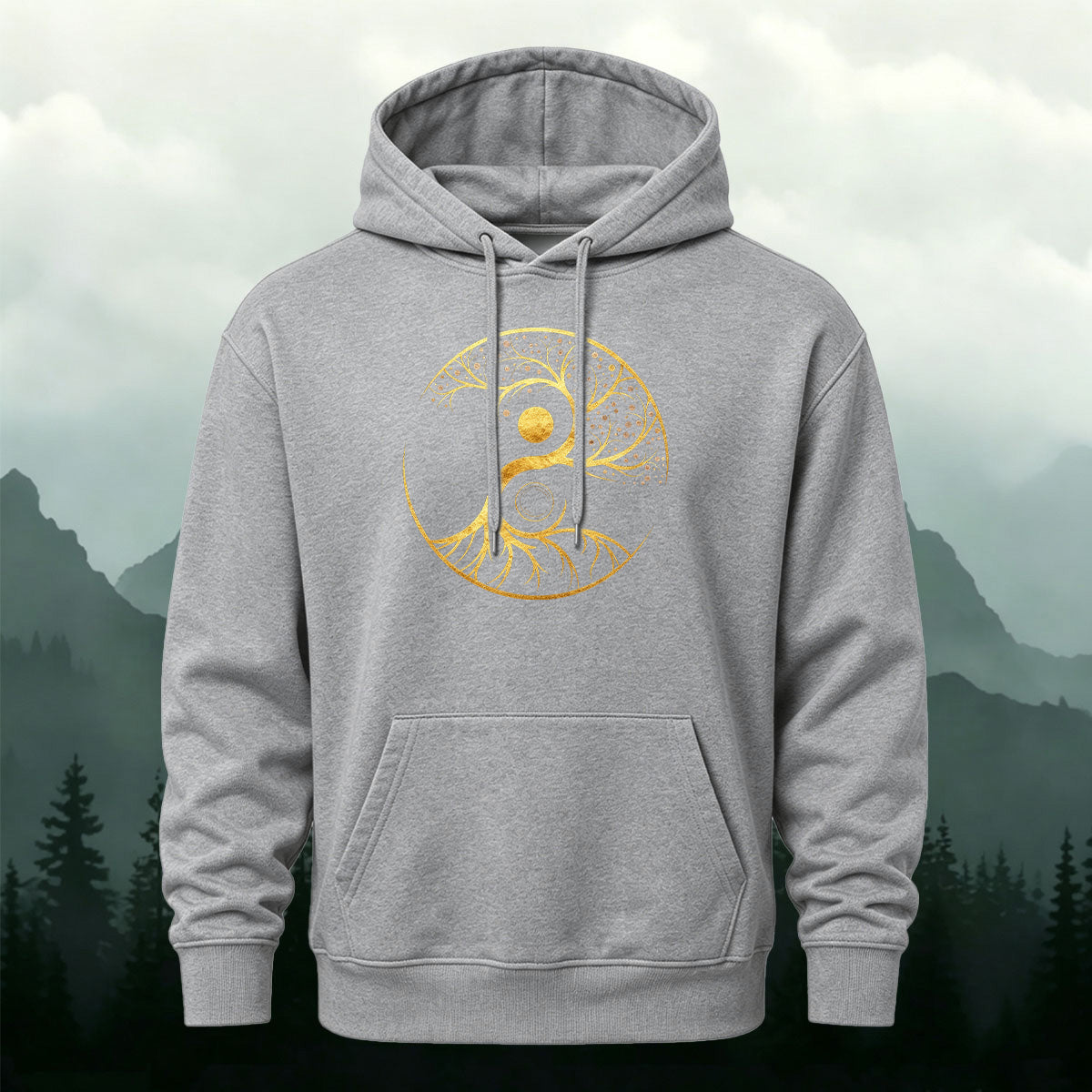 Cotton Blend Creative Artistic Tree Comfortable Hoodie