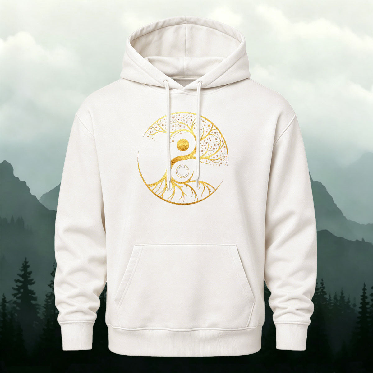 Cotton Blend Creative Artistic Tree Comfortable Hoodie