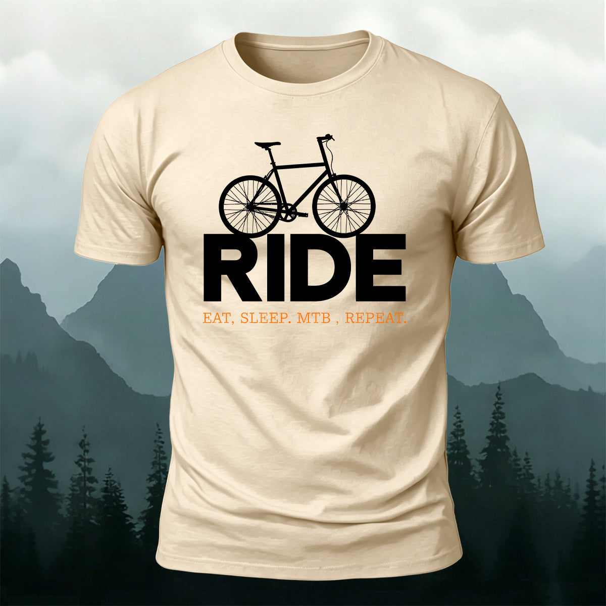 Outdoor Cycling Letter Print  Casual Cotton T-Shirt