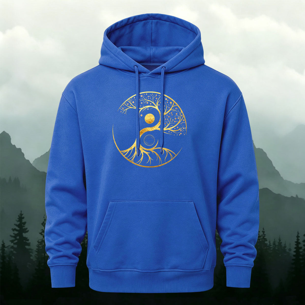 Cotton Blend Creative Artistic Tree Comfortable Hoodie