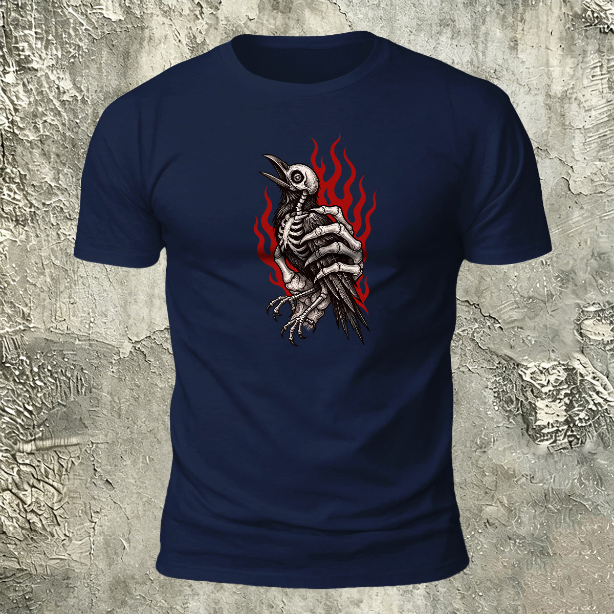 Bird Skull Natural Casual 100% Cotton T-Shirt