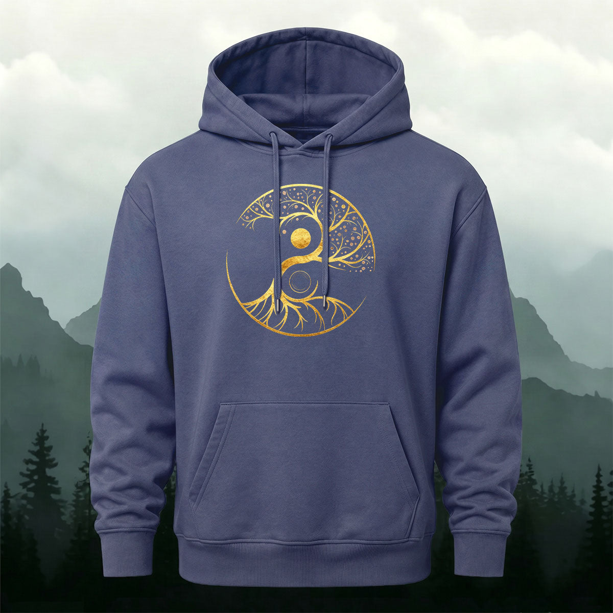 Cotton Blend Creative Artistic Tree Comfortable Hoodie