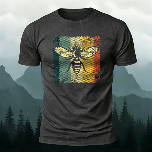 Cotton Artistic Insect Print Outdoor T-Shirt