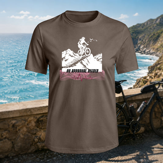 Cotton Mountain Biking Silhouette Outdoor T-Shirt