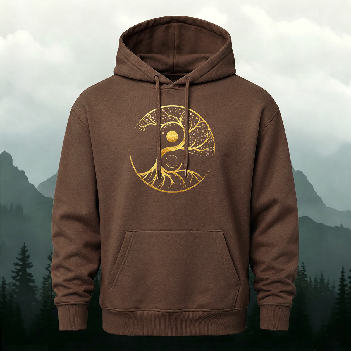 Cotton Blend Creative Artistic Tree Comfortable Hoodie