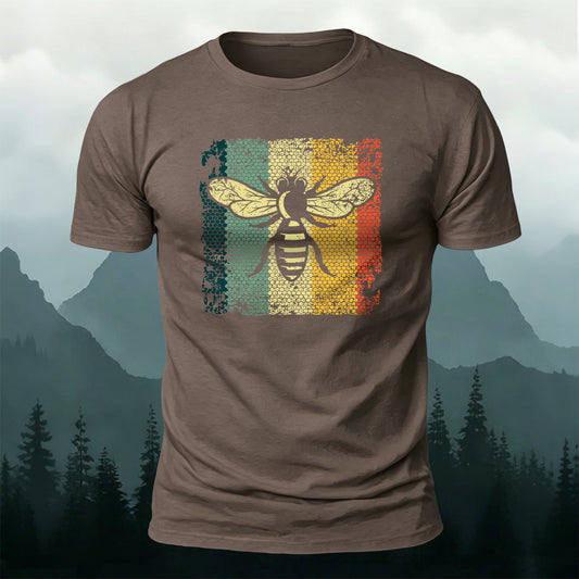 Cotton Artistic Insect Print Outdoor T-Shirt