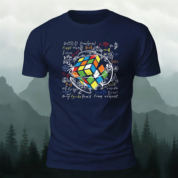 Premium Cotton Math Cube Printed T-Shirt