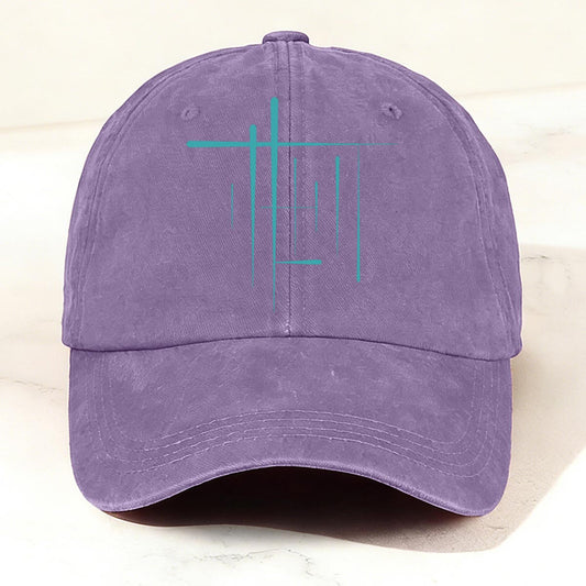 Simple Graphic Classic Distressed Print Cap