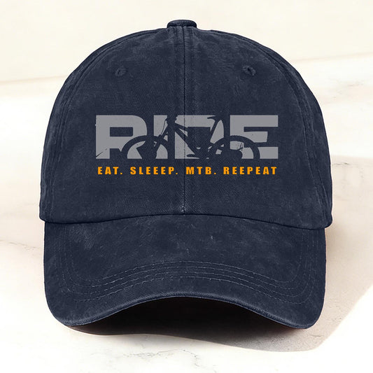 Ride Print Distressed Baseball Cap