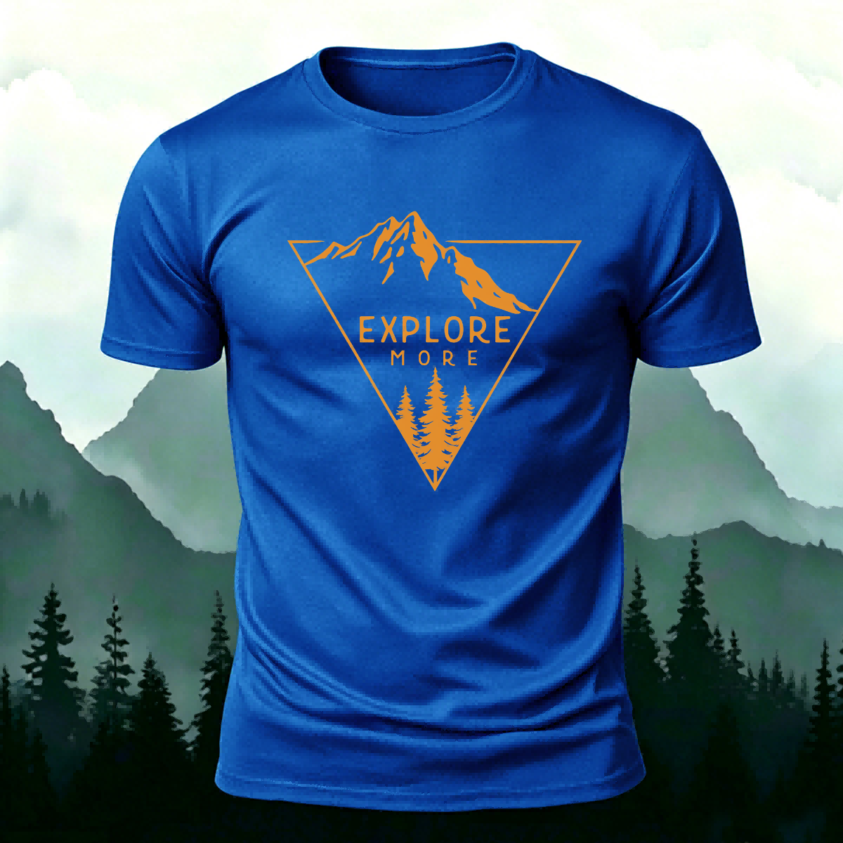 Explore More Letter Outdoor Skin-friendly T-shirts