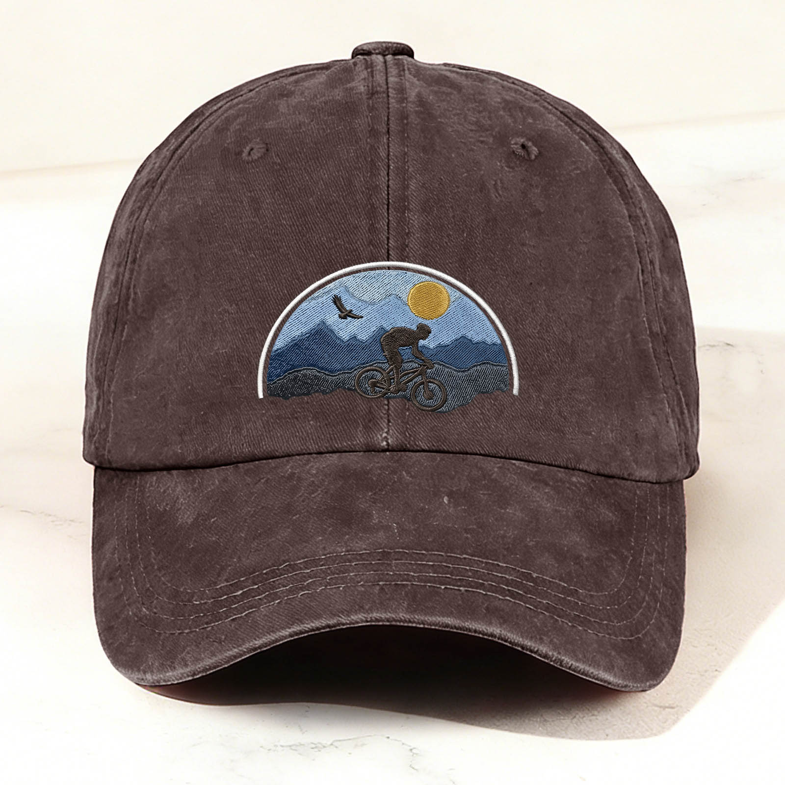 Cycling Graphic Embroidery Fashion Casual Outdoor Cap