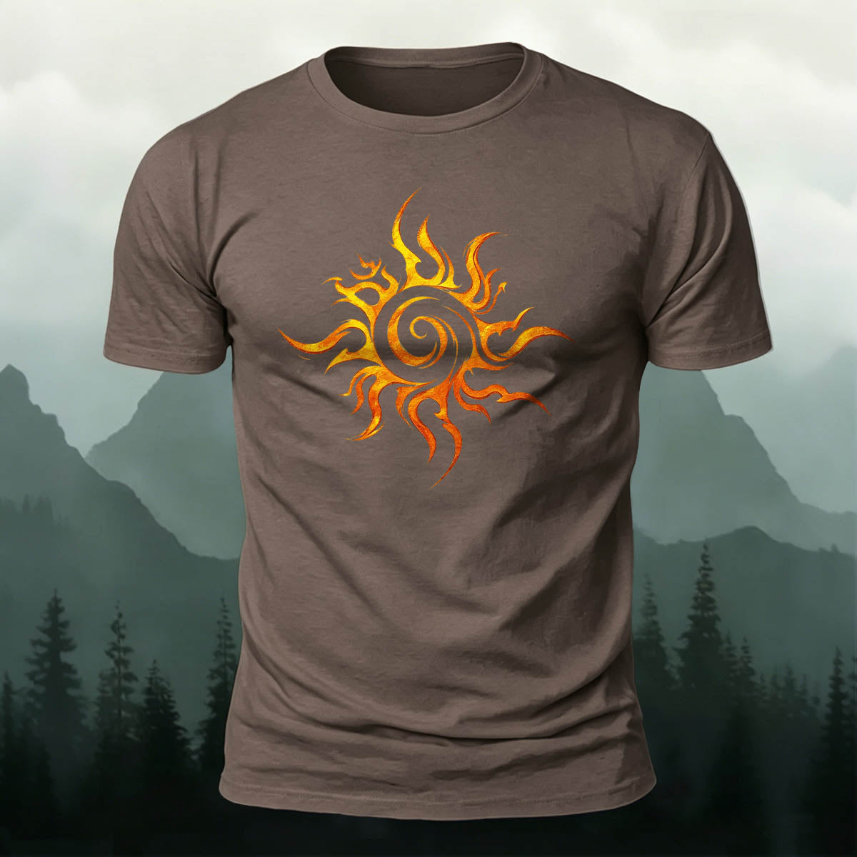 Minimalist Sun Totem Casual Breathable T-Shirt