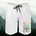 Colorful Bicycle Motifs Men's Casual Shorts