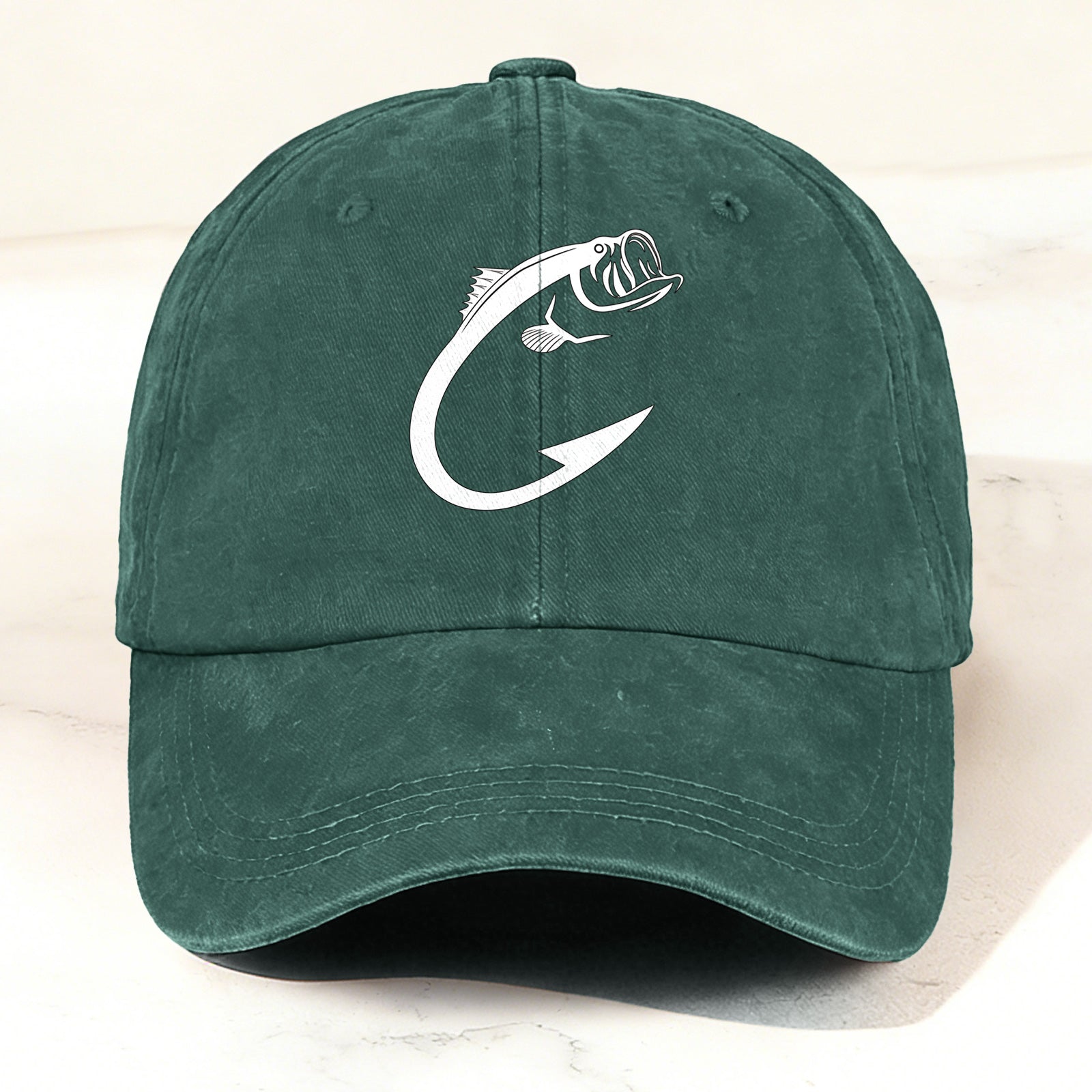 Minimalist Fish Fashion Casual Washed Cotton Cap