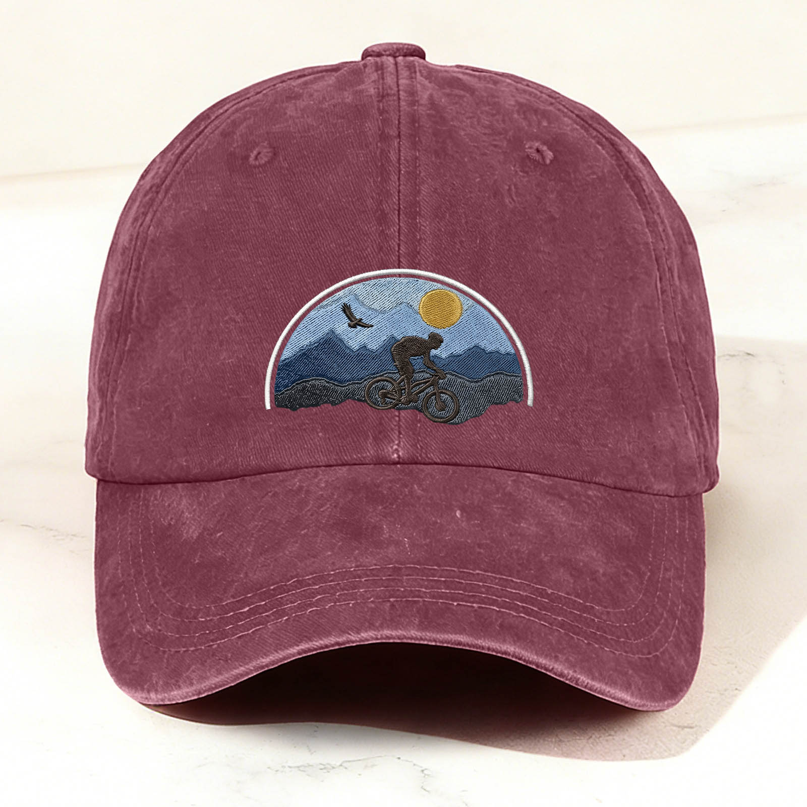 Cycling Graphic Embroidery Fashion Casual Outdoor Cap