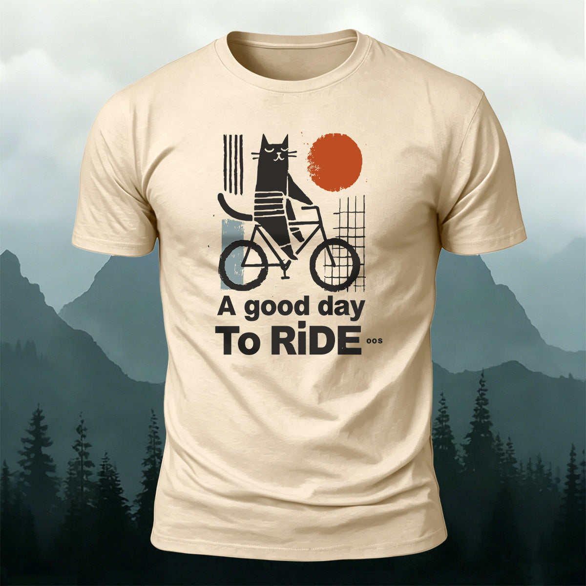 Enjoy Cycling Fun Printed Casual Skin-Friendly Tee