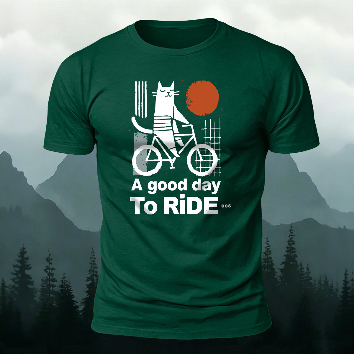 Enjoy Cycling Fun Printed Casual Skin-Friendly Tee